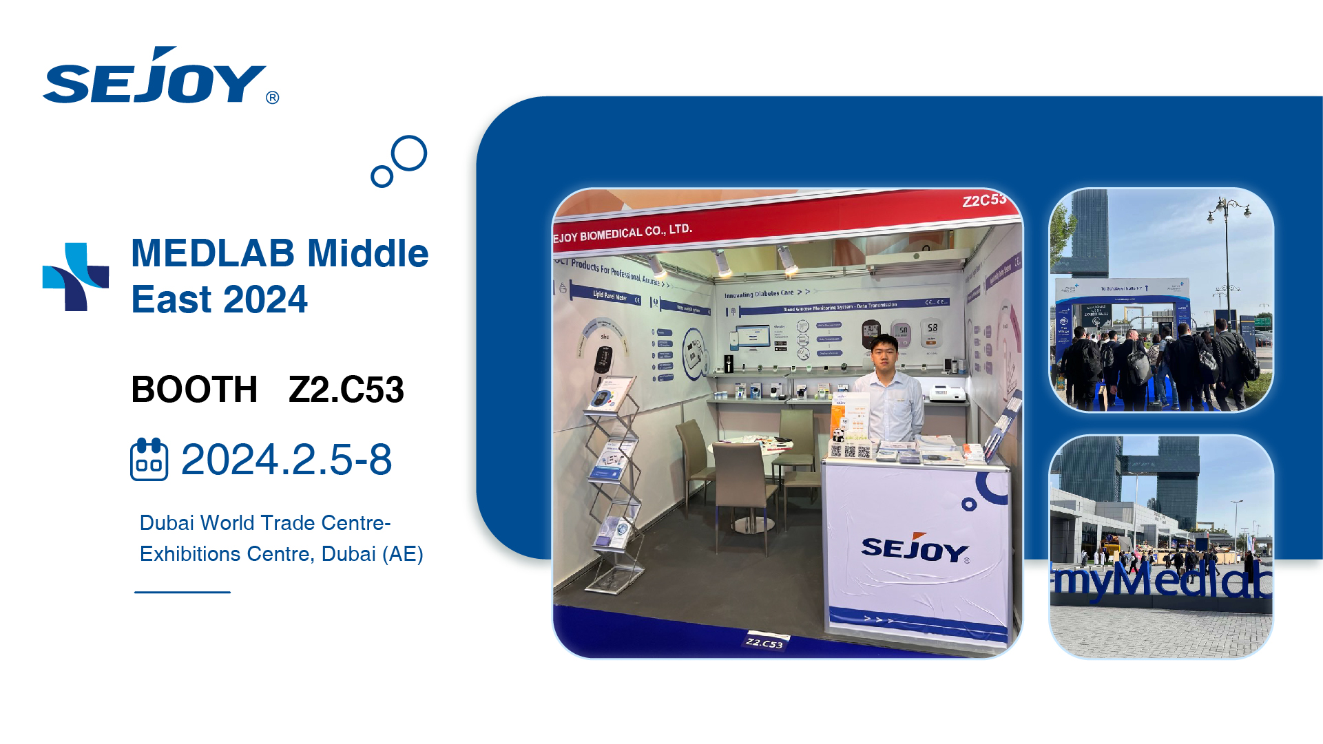 Medlab Middle East 2024 is currently underway, and Sejoy welcomes you to the booth for detailed communication!